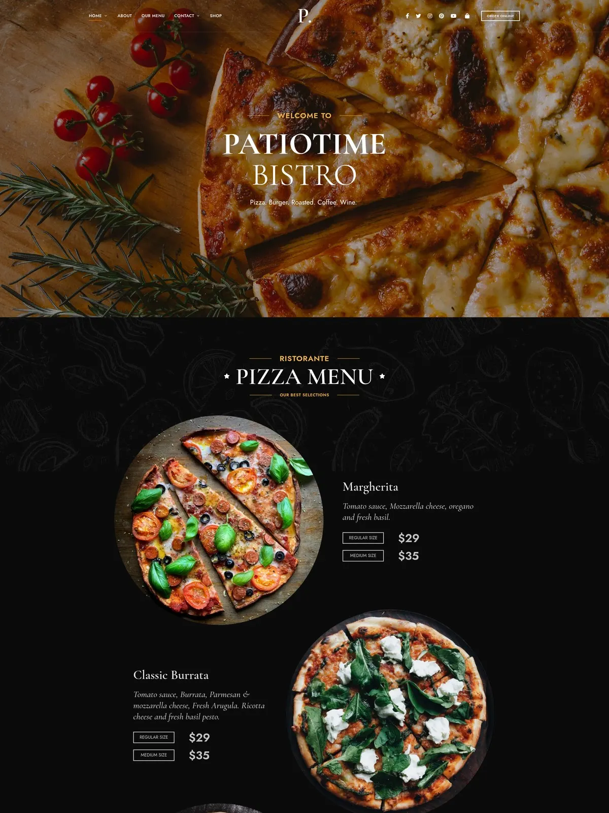Bistrot convivial et pizzas artisanales au feu de bois : commande en ligne rapide, carte interactive et sélection de vins.
